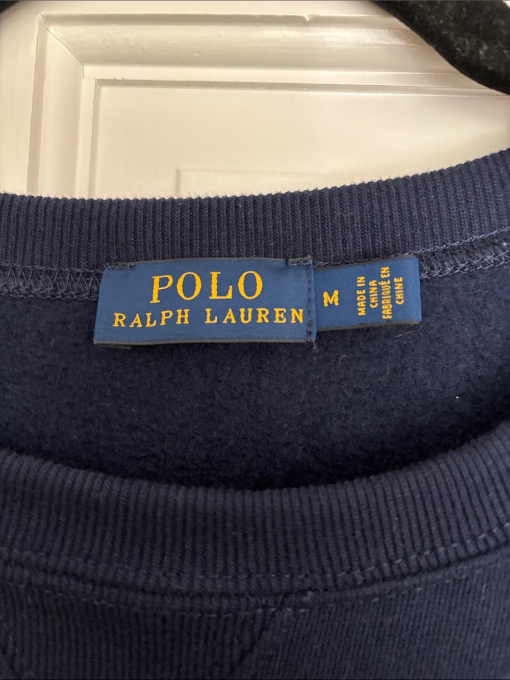 Polo by Ralph Lauren Navy Pullover Sweatshirt with White Pony Logo - Picture 3 of 3